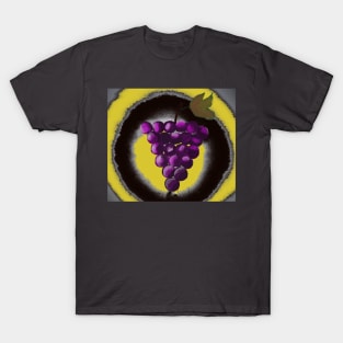Grapes and circle background T-Shirt